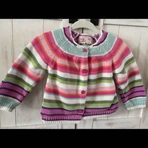 18 month girl vintage sweater rainbow striped warm